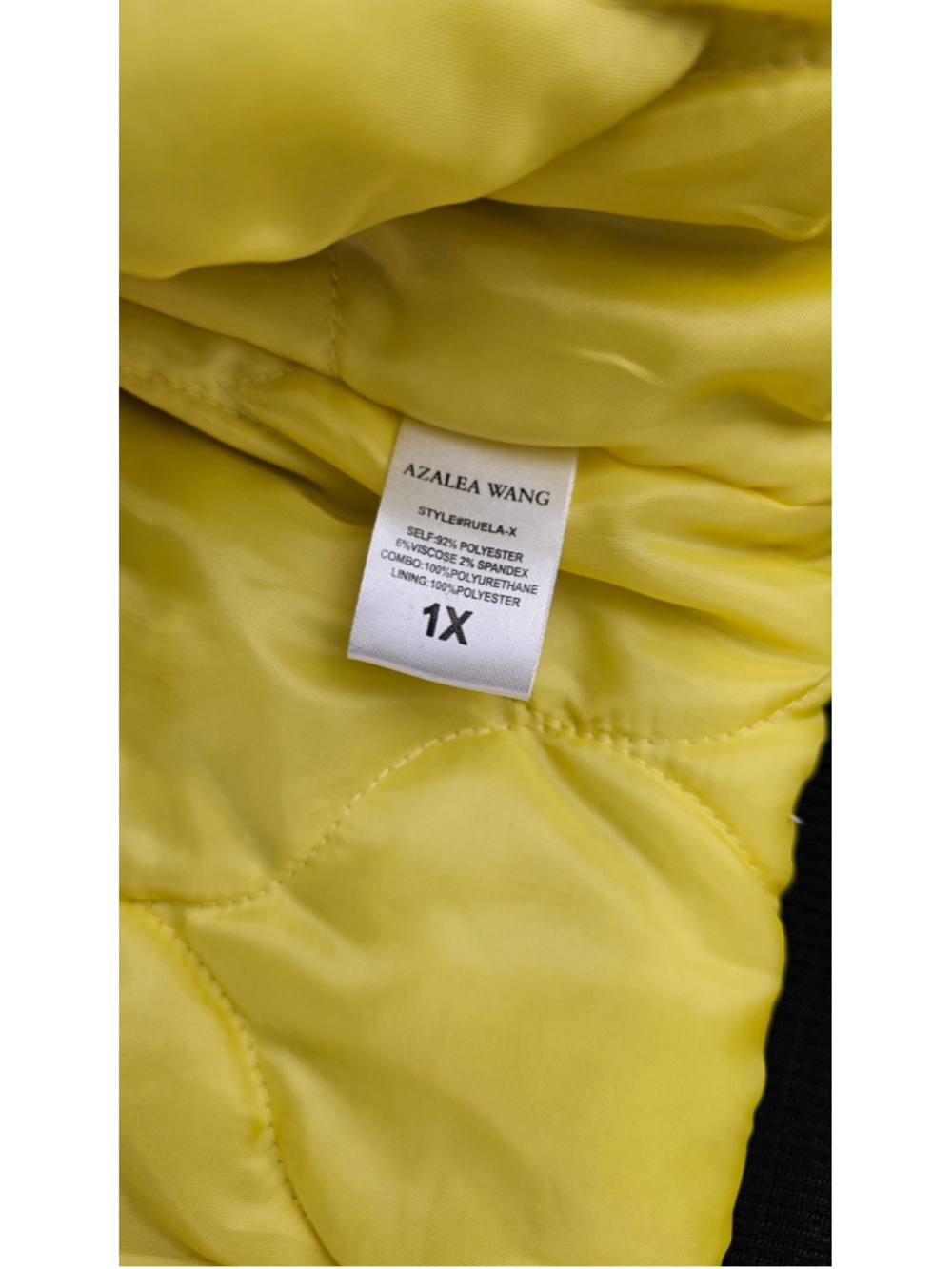Azalea Wang RUELA-X Varsity Jacket Womens 1X Faux Leather Cropped Y2K Style - Picture 10 of 10